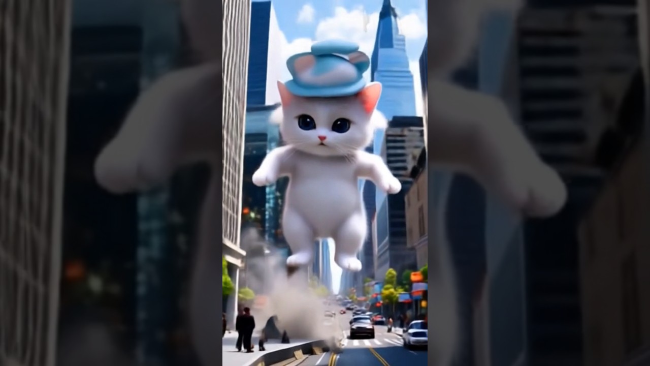 sweet cat AI generated video 