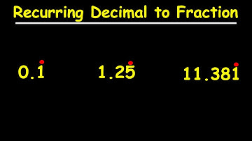 How to Convert Recurring Decimals to Fractions (Easy Method!)