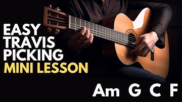 Beginner Travis Picking Exercise #6 - Smooth Fingerstyle Chord Changes