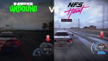 NFS Heat VS NFS Unbound BMW M3 GTR Race Car Top Speed
