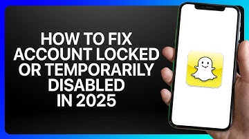 How To Fix Snapchat Account Locked Or Temporarily Disabled In Snapchat 2025! Tutorial