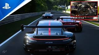 PORSCHE 911 GT3 R '22 | NÜRBURGRING 24H | GRAN TURISMO 7 | THRUSTMASTER T300 RS screenshot 2