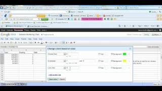 Color Coding Behavior Monitoring Chart in Google Docs
