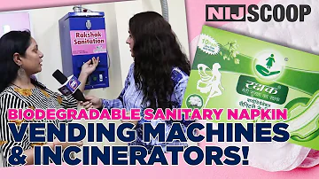 Biodegradable sanitary napkin vending machine & incinerators!