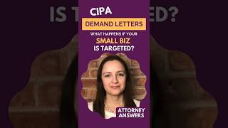 Get a CIPA Demand Letter? Here's why and what to do first #CIPA #smallbiz #shorts