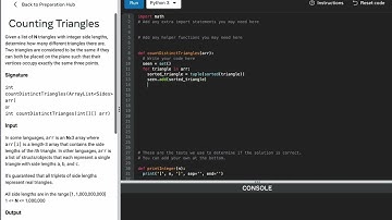 Meta General Engineer Interview Prep - Sorting - Counting Triangles - Python