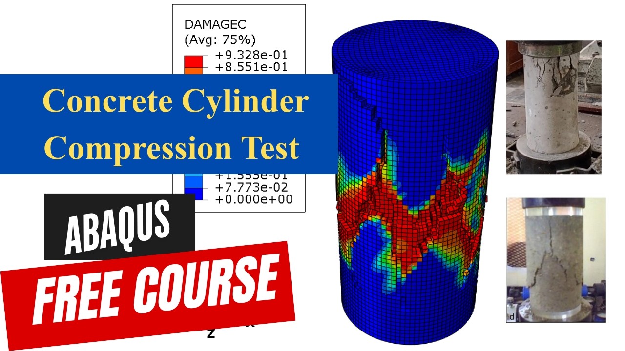 ABAQUS Tutorial: Concrete Cylinder compression Test using Concrete ...