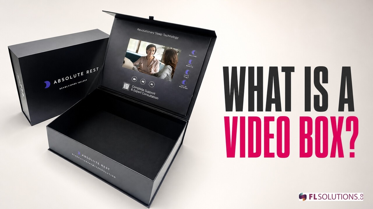 What is a Video Box? A Luxury Box with a video screen inside, made by FLSolutions.co