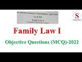 Family Law I Objective Questions (MCQ) 2022 #MCQ #CSJM #CSJMU #Family_Law