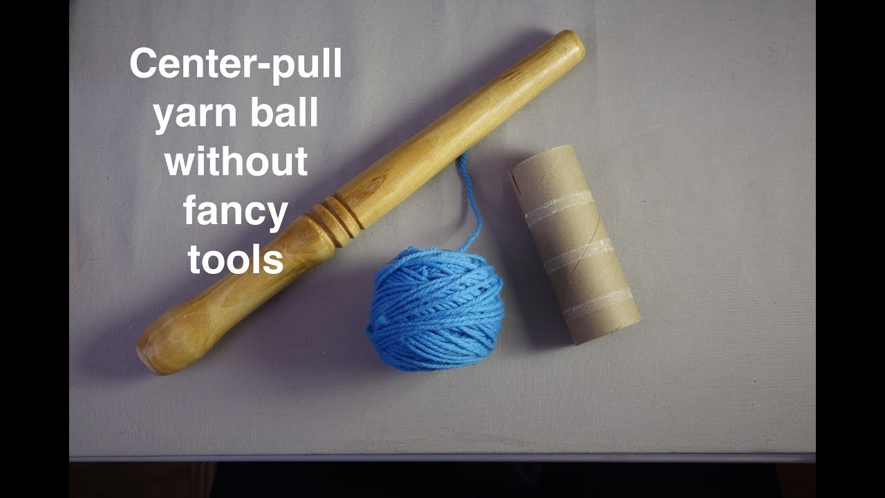 How to hand wind a center-pull ball of yarn 