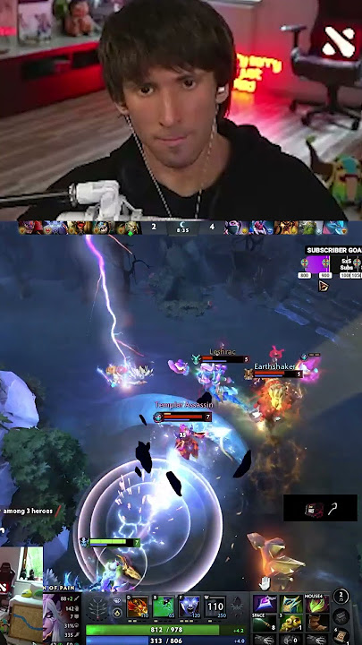 Dendi wiping out enemies with one ult