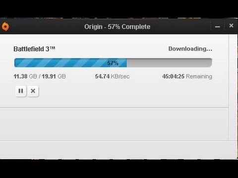 How to TRICK and hack ORIGIN AND SKIP half of the download of BATTLEFIELD 3