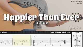 PDF Sample Happier Than Ever - Billie Eilish guitar tab & chords by Kenneth Acoustic.