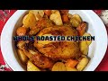 Whole roast chicken with vegetables  roasted chicken  how to roast chicken  juicy roast chicken