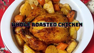 Whole Roast Chicken with Vegetables | Roasted Chicken | How to Roast Chicken | Juicy Roast Chicken