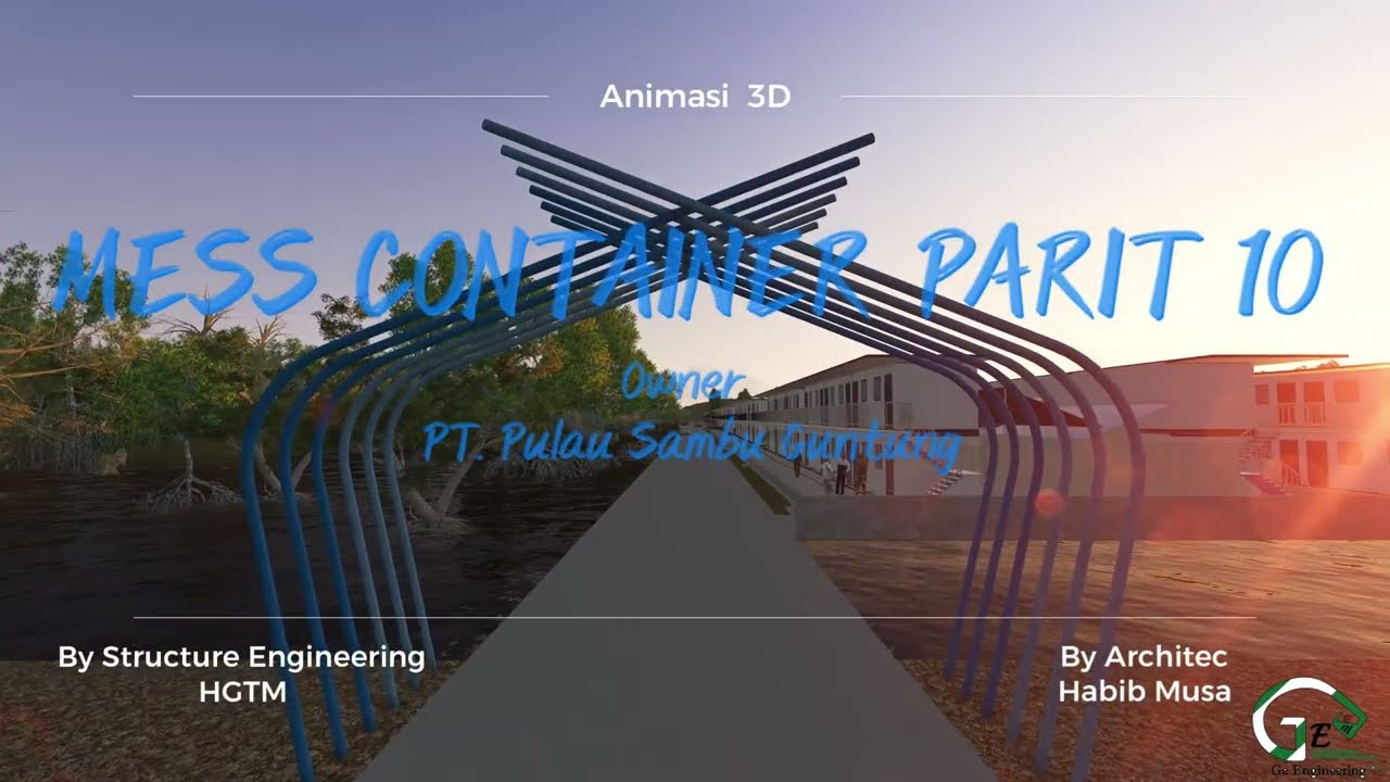 Animasi Pembangunan Mess Container Parit 10