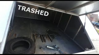 Destroyed Clamshell Skidoo Trailer! Can it be fixed?? by Bayfire 1,695 views 4 years ago 6 minutes, 30 seconds
