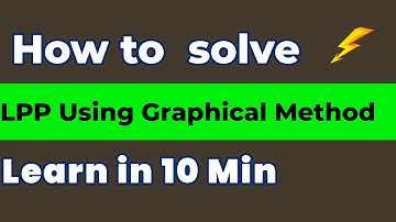 LPP Using GRAPHICAL METHOD  | Operation Research MCQ  |UGC NET Computer science