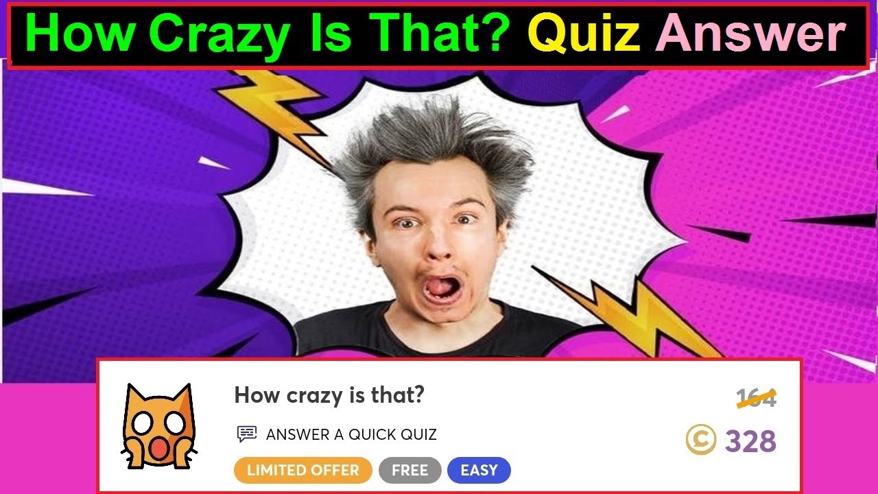 How Crazy is that Quiz Answer Crazy Quiz quizfacts YouTube