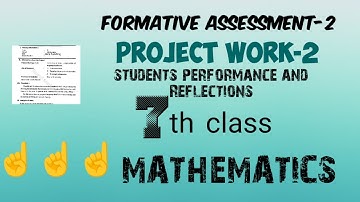 7th class Maths Project Work FA-2 and CP-2 (Assignment-2) || Written Project Work -2