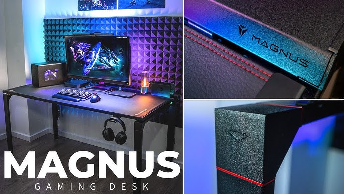  Secretlab Magnus Metal Desk, Ergonomic Gaming Desk with  Magnetic Ecosystem, in-Built Cable Management Tray, Ultra-Durable Metal  Desk, Black Magnetic Leatherette Desk Mat
