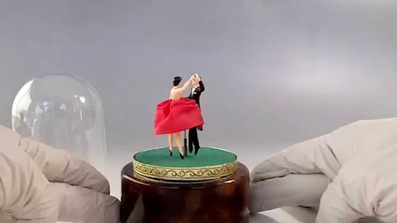VINTAGE REUGE COUPLE DANCING BALLERINA MUSIC BOX YouTube