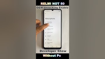 Realme Note 50 OEM Unlocking Enable / Developer Show 🔥 Developer Options Mode Not Showing 2024 🔥
