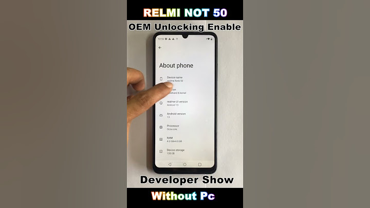 Realme Note 50 OEM Unlocking Enable / Developer Show 🔥 Developer Options Mode Not Showing 2024 🔥