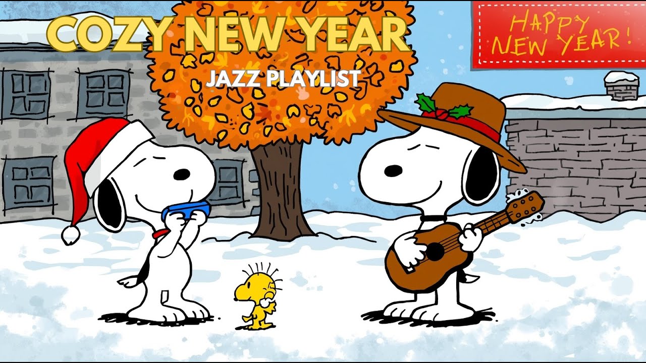 Cozy New Year Jazz Playlist 🎉📯🎹 | Celebrate the New Year with Snoopy & Smooth Jazz Tunes and Relax