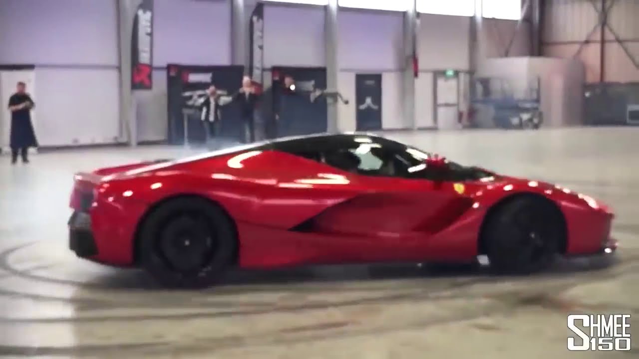 Skilled Supercar Drivers Awesome Runs Powerslides Drift And Donuts