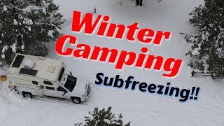 ROADS CLOASED and forced to sleep here tonight  Winter Truck Camping