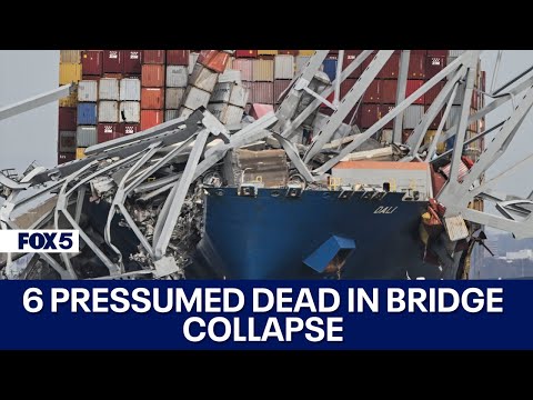 6 presumed dead in Baltimore bridge collapse, search resumes Wednesday