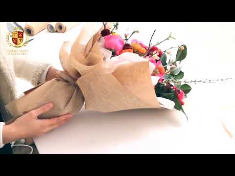 Video HƯỚNG DẪN BÓ HOA: Lưới Gói Hoa Thô Đũi x Gấm Hàn x... - youtube