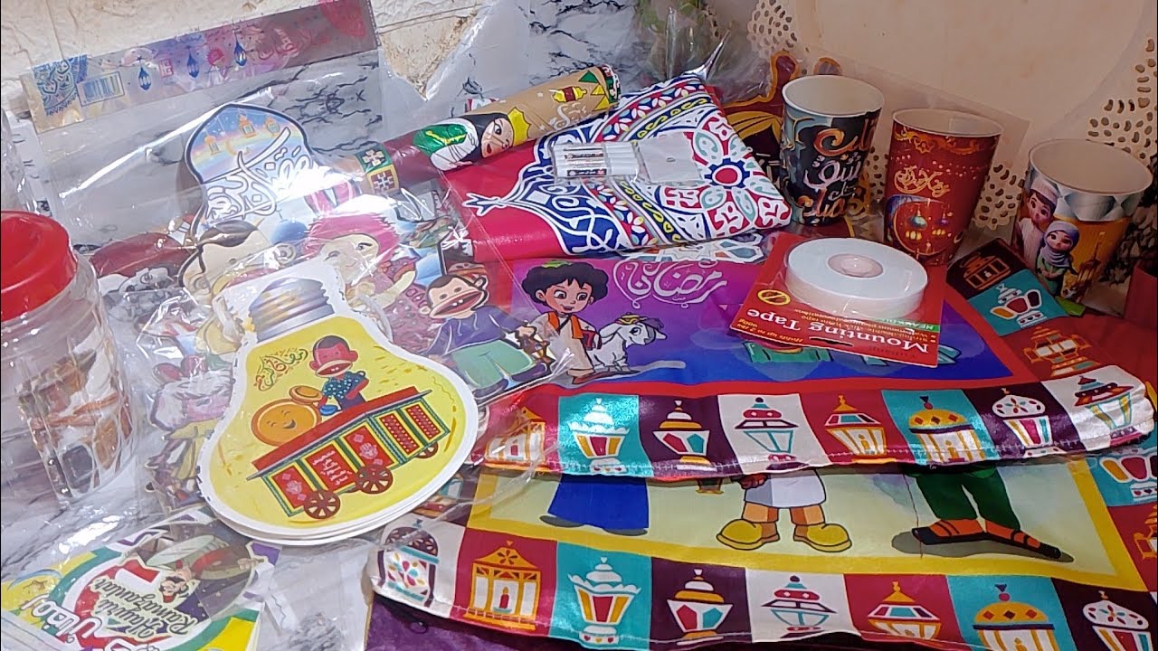 مشتريات زينة رمضان 🌛🎉ب عشرة جنيه بس دلعت نفسى ومليت البيت فرحه 🎊