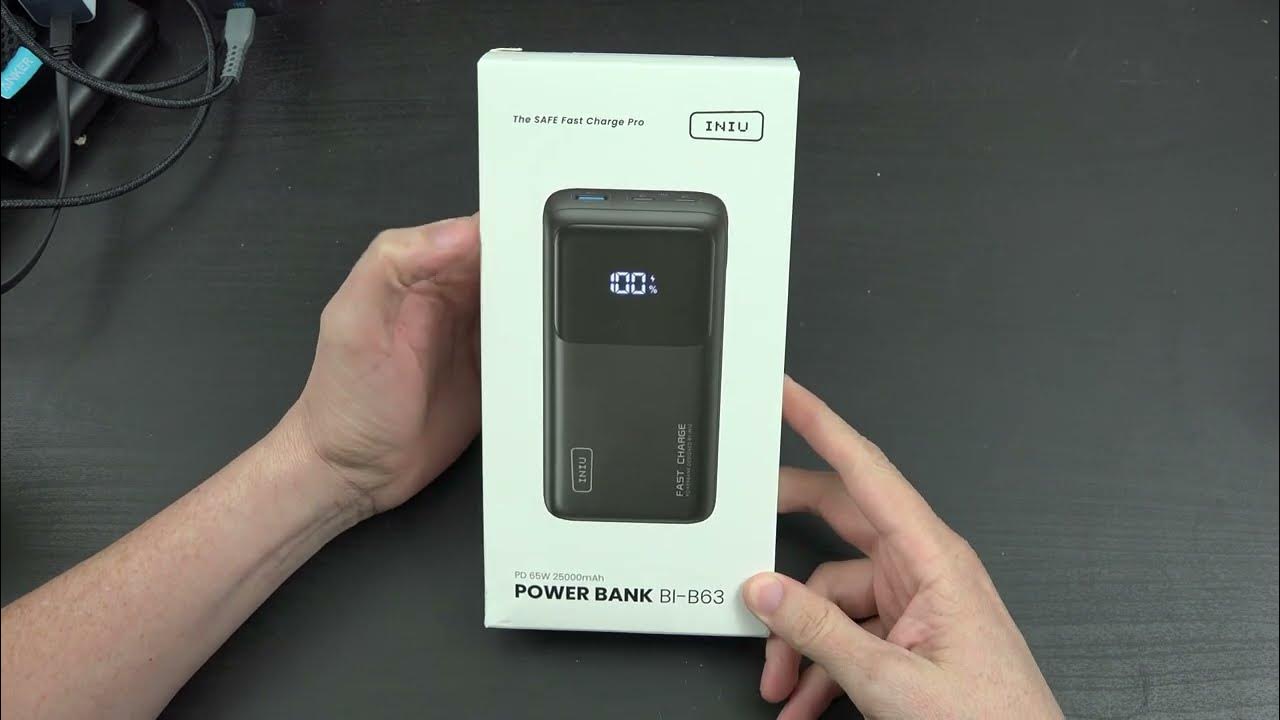 INIU Portable Charger, 65W Fast Charging Power Bank 25000mAh for Laptops  etc