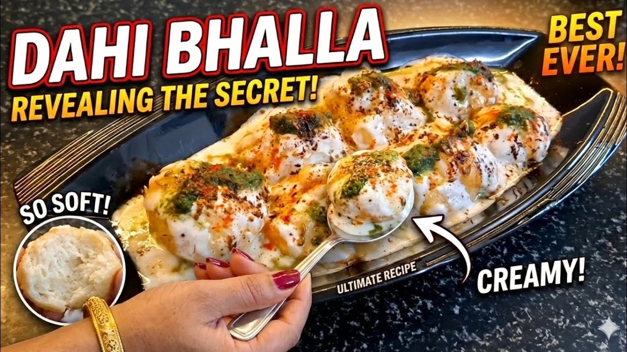 Soft & Spongy Dahi Bhalla Recipe | Melt in Mouth Dahi Vada | Perfect Street Style at Home