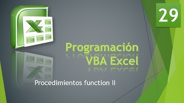 Curso VBA Excel  Procedimientos Function II  Vídeo 29