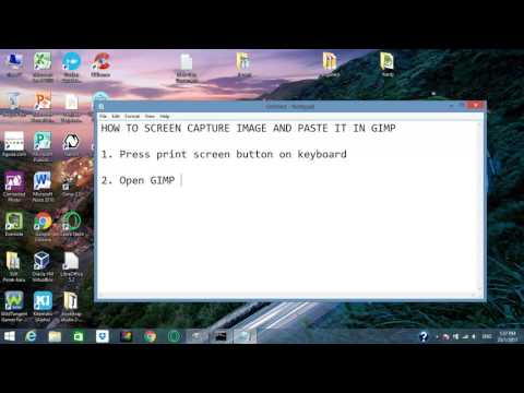 HOW TO SCREEN CAPTURE IMAGE AND PASTE IT IN GIMP