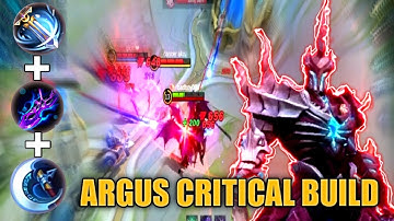 ARGUS CRITICAL BUILD🔥! | ARGUS BEST BUILD 2022 | TOP GLOBAL ARGUS GAMEPLAY | MLBB