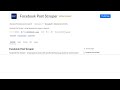 Facebook Post Scraper #scraper #apify