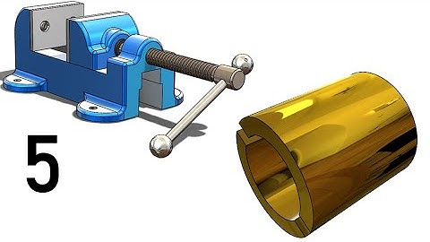 5- Project 15 |Bench Vise| SolidWorks Tutorial :  screw shaft bushing