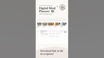 Meal Planning Calendar!🍴 | Meal Planning NOTION Template  #shorts #notion #notiontemplate