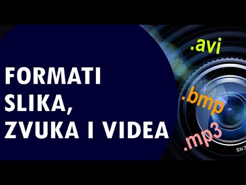 Formati slika, zvuka i videa