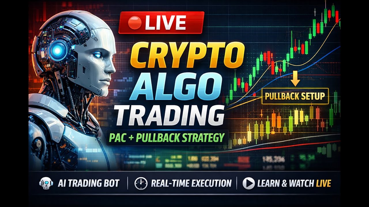 Live Crypto Algo Trading 🤖 | PAC + Pullback Strategy | Real-Time Execution