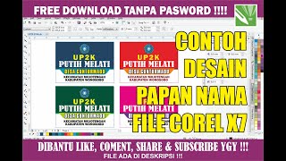 CONTOH DESAIN PAPAN NAMA PKK FILE COREL X7 FREE DOWNLOAD TANPA PASWORD  !!!!!