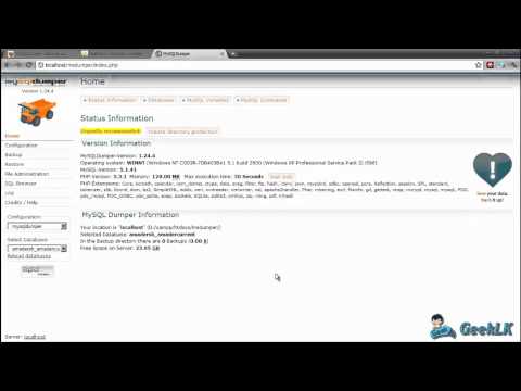 How to Import & Export large scaled databases using MySQLDumper