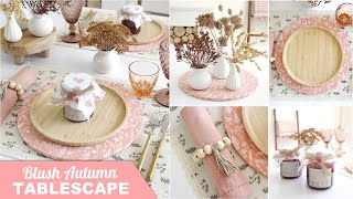 Autumnal Blush Tablescape 🍂 DIY Boho Chic Inspired Natural Skandinavian Table Decor for Fall