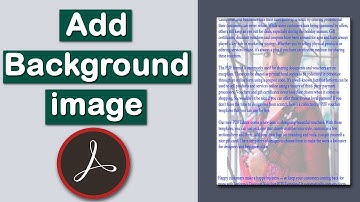 How to add Background image in PDF file using Adobe Acrobat Pro DC