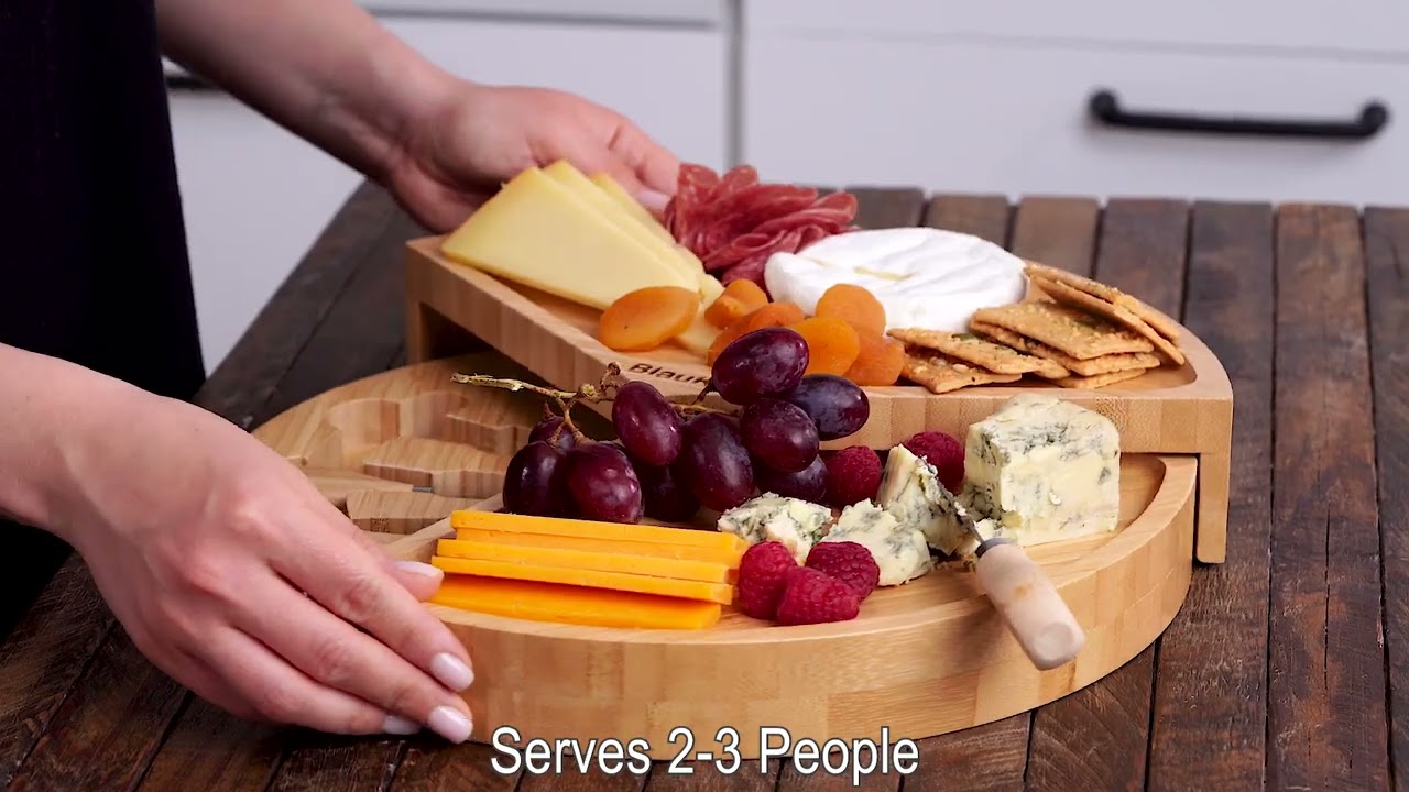 Bamboo Cheese Board Set