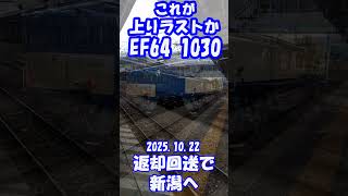 【これが上りラストか。EF64 1030 返却回送で新潟へ!】＃shorts
